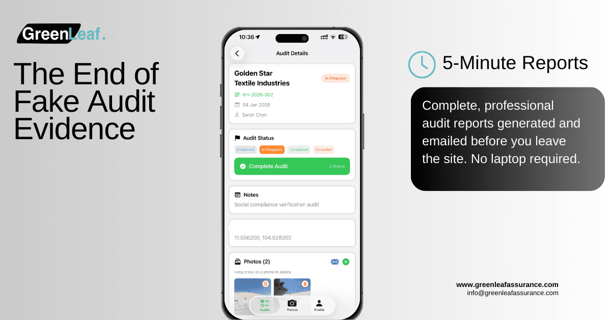 GreenleafAudit iOS App on iPhone