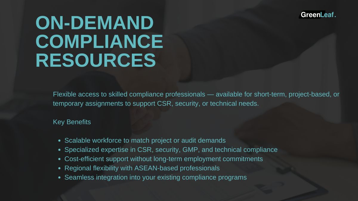 On-Demand Compliance Resources